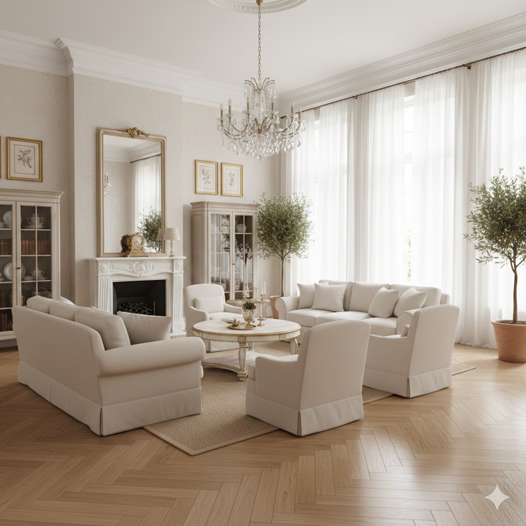 Open-plan living room renovation